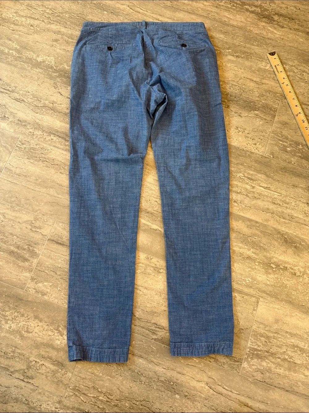 Abercrombie & Fitch Light Blue Slim Chambray Pants size 31 x 32